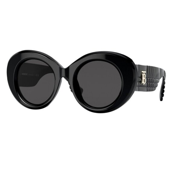 Margot Dark Grey Oval Ladies Sunglasses - Picture 1 of 2